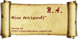 Miss Antigoné névjegykártya